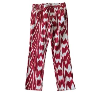 Jones New York Red Flame Stitch Sutton Jeans Sz.12